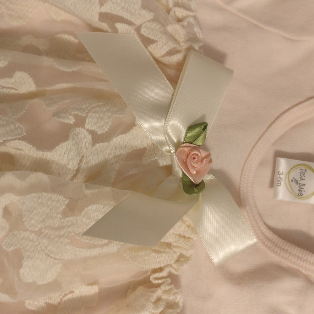 Onsie with lace skirt